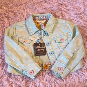 Matilda Jane Light Green Polka Dot Jean Jacket